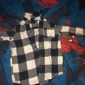 French toast plaid button up